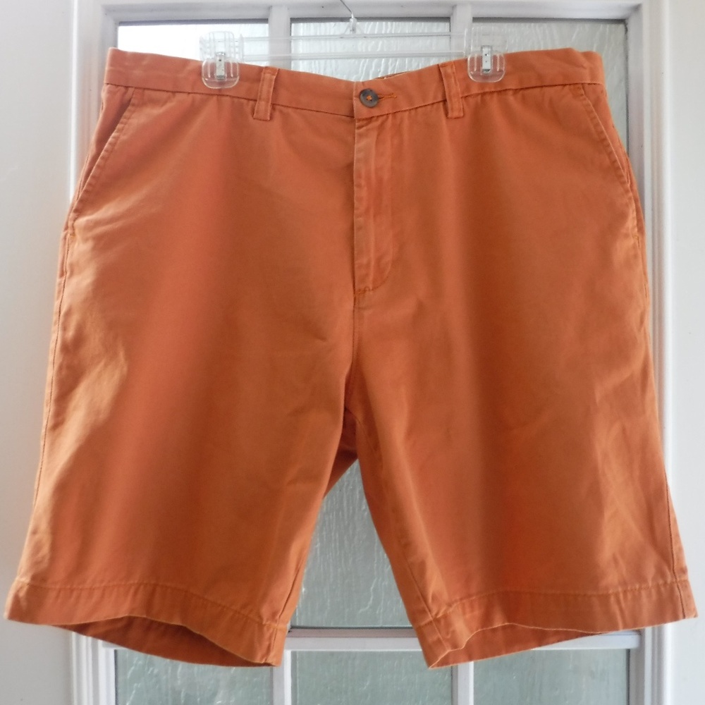 G & M Pumpkin Orange Flat Front Chino Short